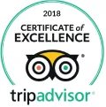 TripAdvisor Certificate of Excellence award badge.
